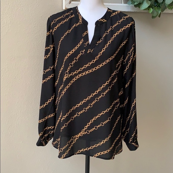 Anne Klein Tops - Anne Klein chain print blouse